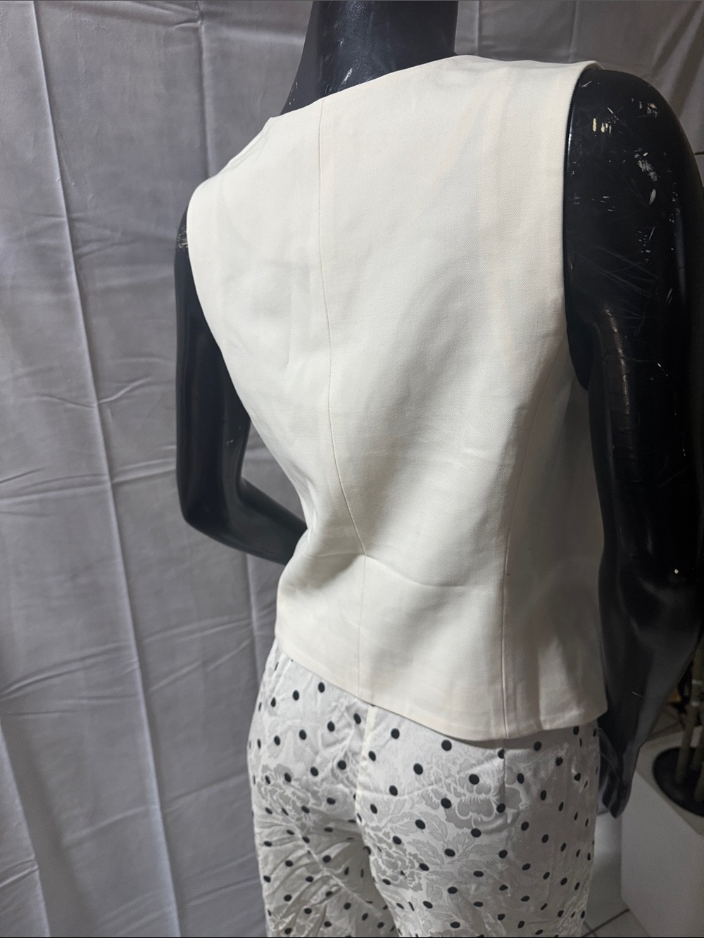 Madewell Cream Button Front Vest - Picture 4 of 6